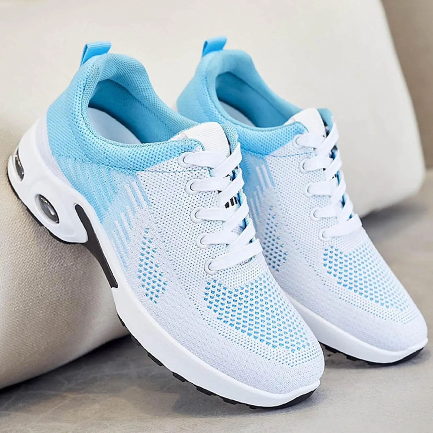 Cathalem Musabela Orthopedic Sneakers for Women, Comfortable Orthopedic Shoes Mesh Casual Breathable Knit Air Cushion Shoes