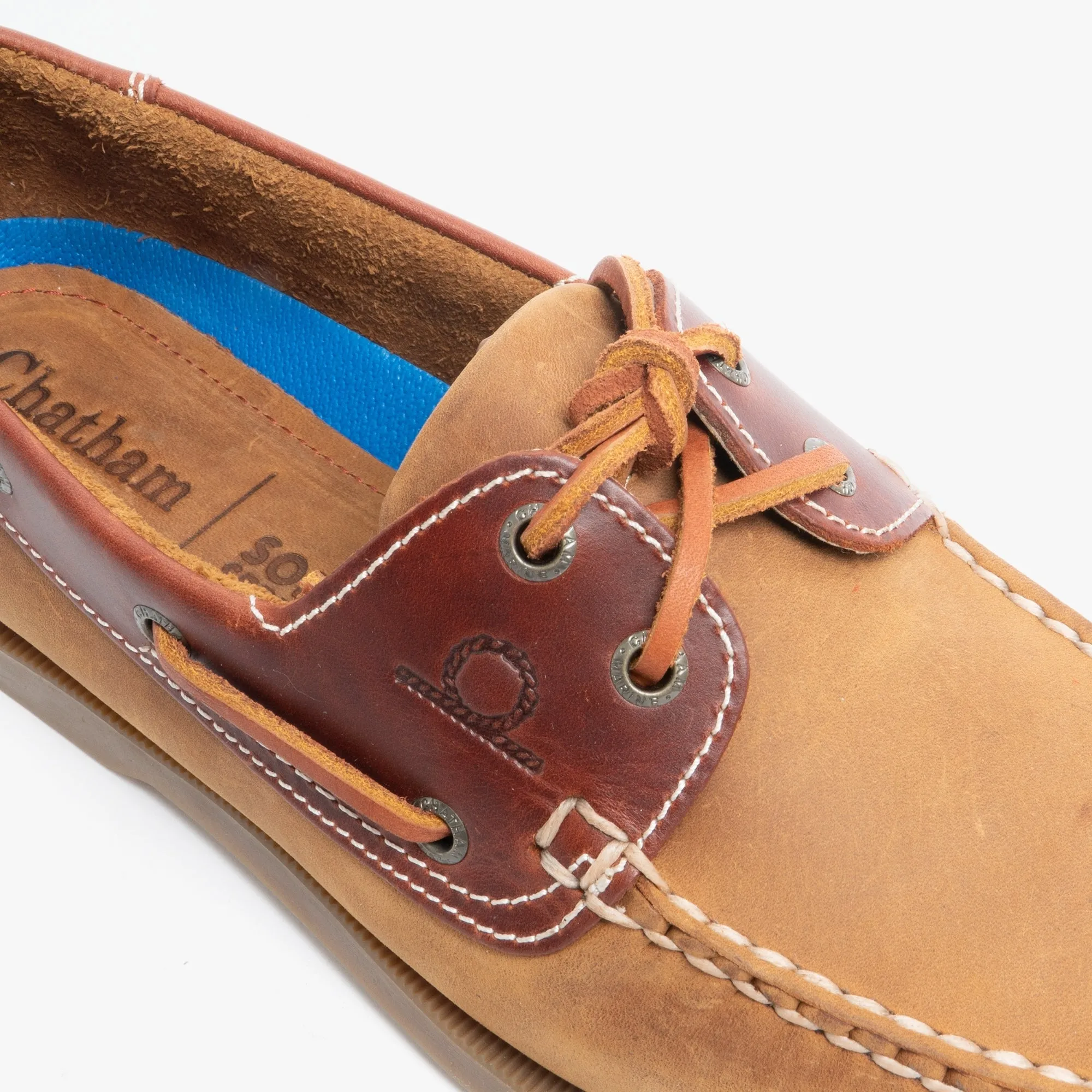 Chatham BERMUDA G2 Mens Nubuck Leather Boat Shoes Walnut/Seahorse