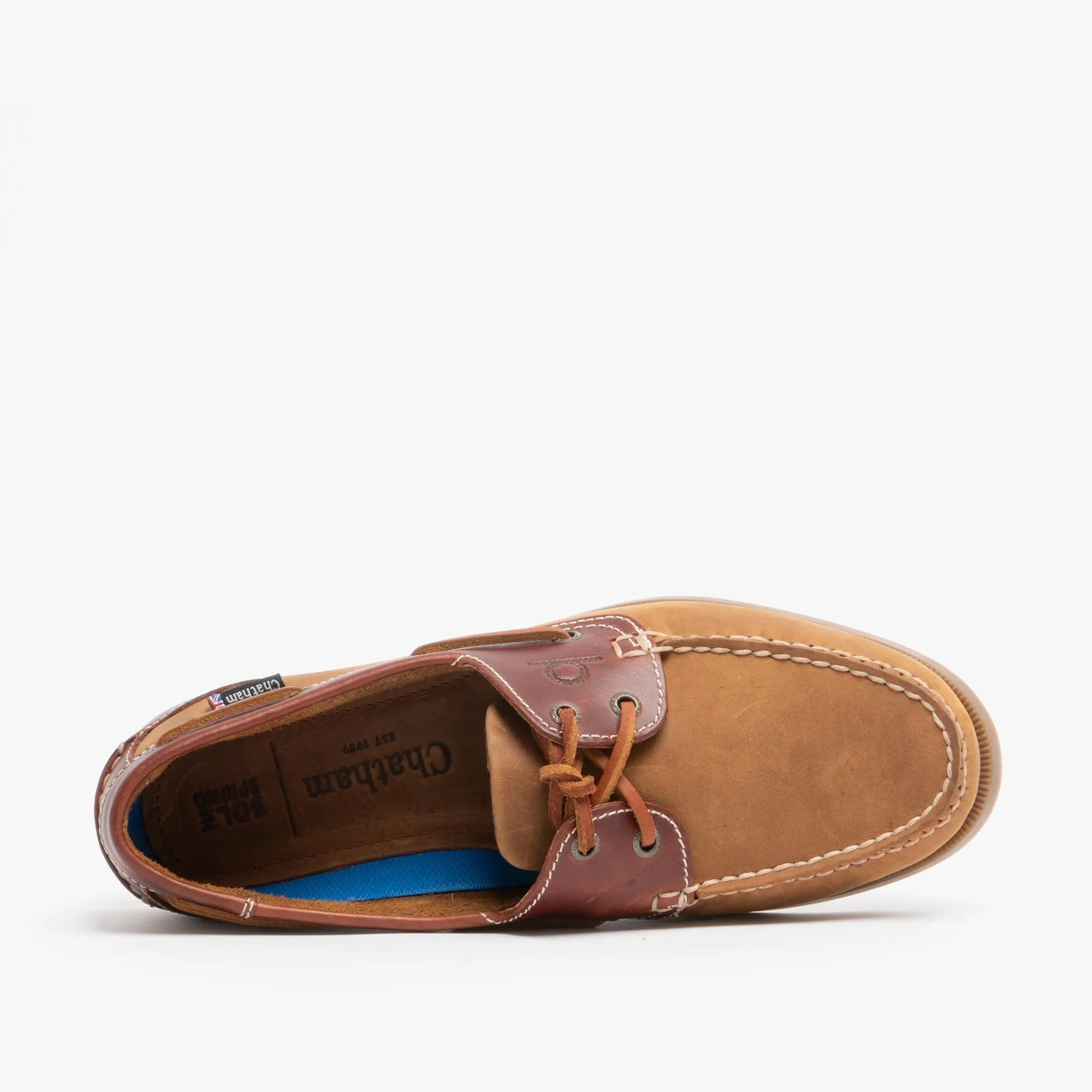 Chatham BERMUDA G2 Mens Nubuck Leather Boat Shoes Walnut/Seahorse