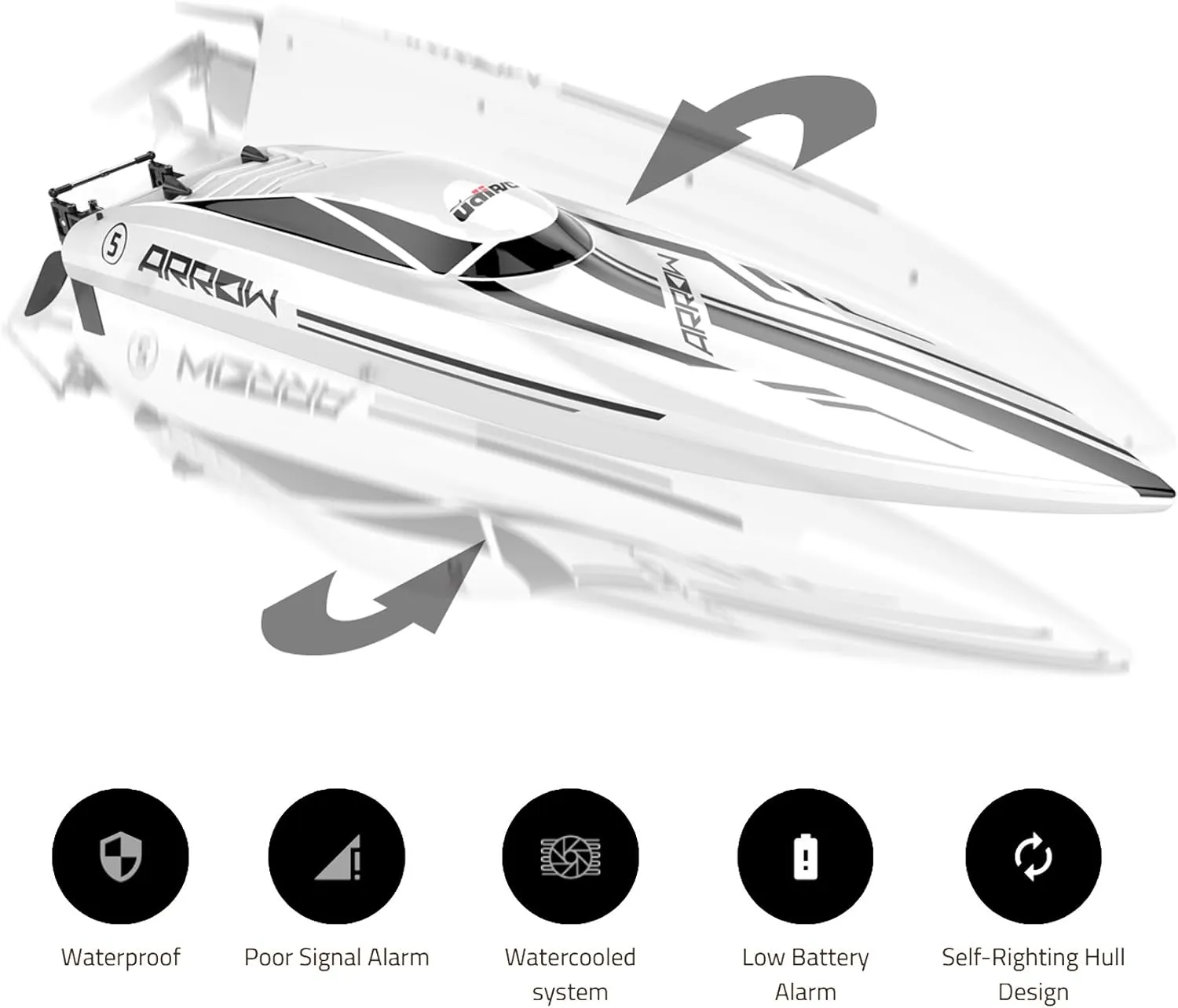 Cheerwing 25" RC Brushless 30 MPH High Speed Boat Large Racing Remote Control Boat for Adults Kids