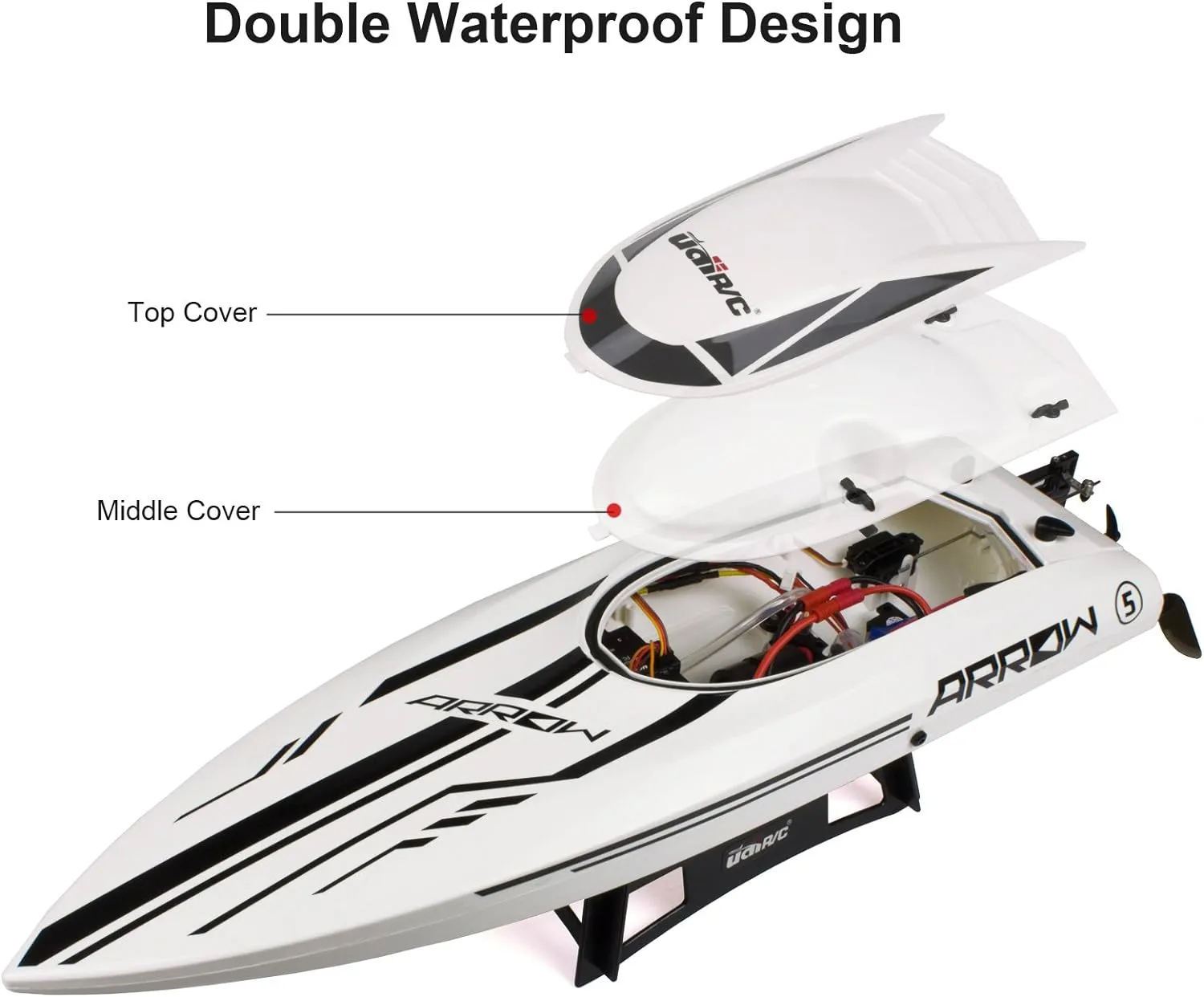 Cheerwing 25" RC Brushless 30 MPH High Speed Boat Large Racing Remote Control Boat for Adults Kids