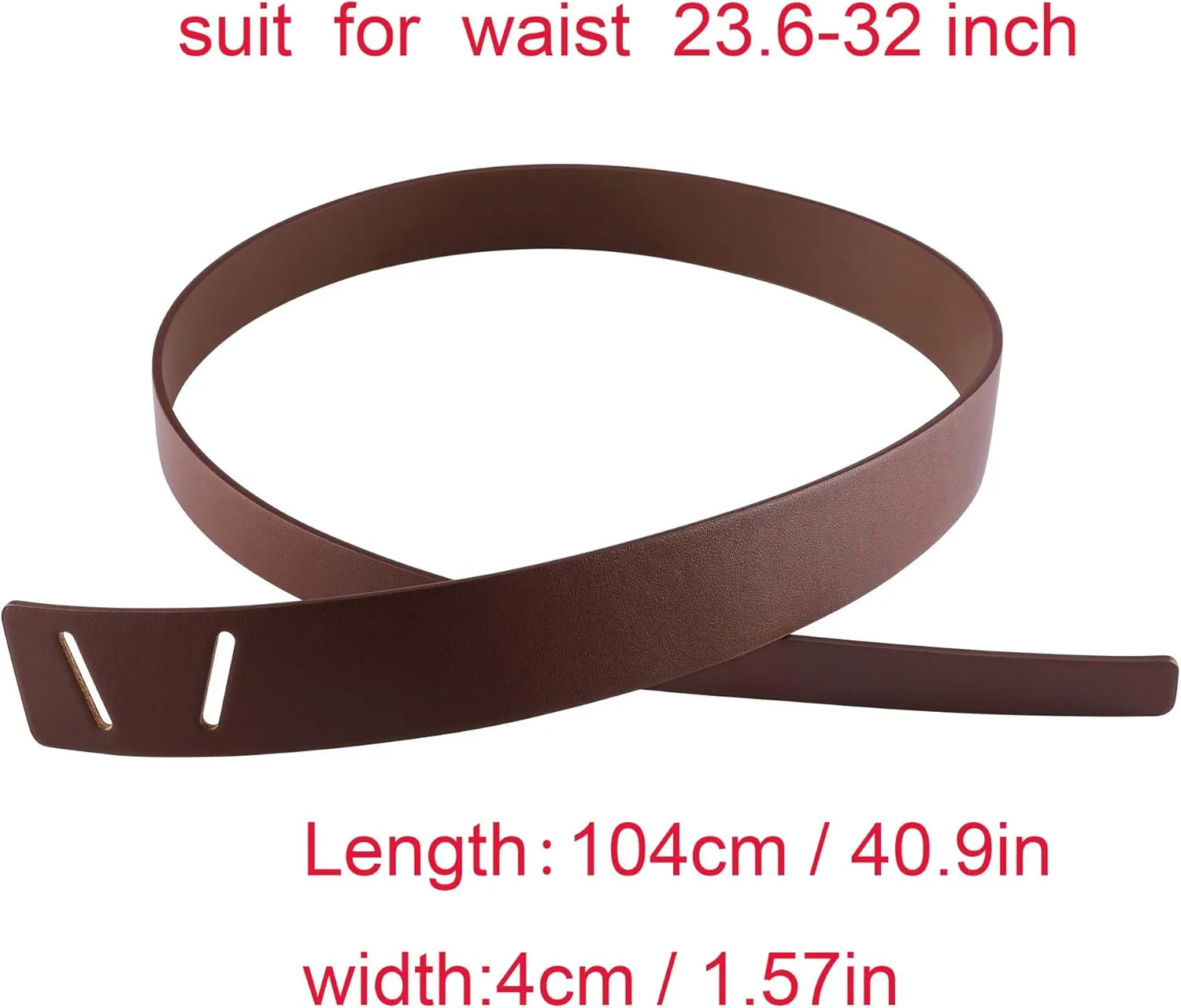 CHIC DIARY Women Fashion Knot Belt for Dress Jeans Cowhide PU Leather Tie Waist Belt No Buckle Cinch Belt