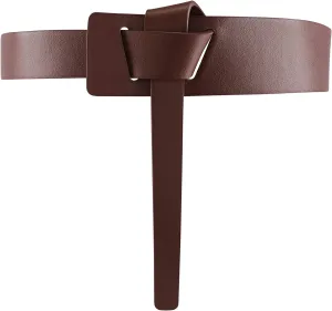 CHIC DIARY Women Fashion Knot Belt for Dress Jeans Cowhide PU Leather Tie Waist Belt No Buckle Cinch Belt