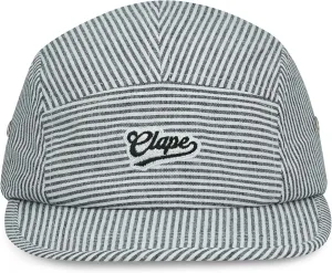 CLAPE Cotton 5 Panel Hat, Flat Brim Baseball Cap, Breathable Striped Unstructured Adjustable Dad Hat for Men & Women