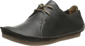 Clarks Women's Janey Mae, Black Leather, 6 M US