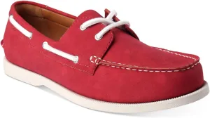 Clubroom Mens Red Comfort Elliot Round Toe Lace-Up Boat Shoes 8 M