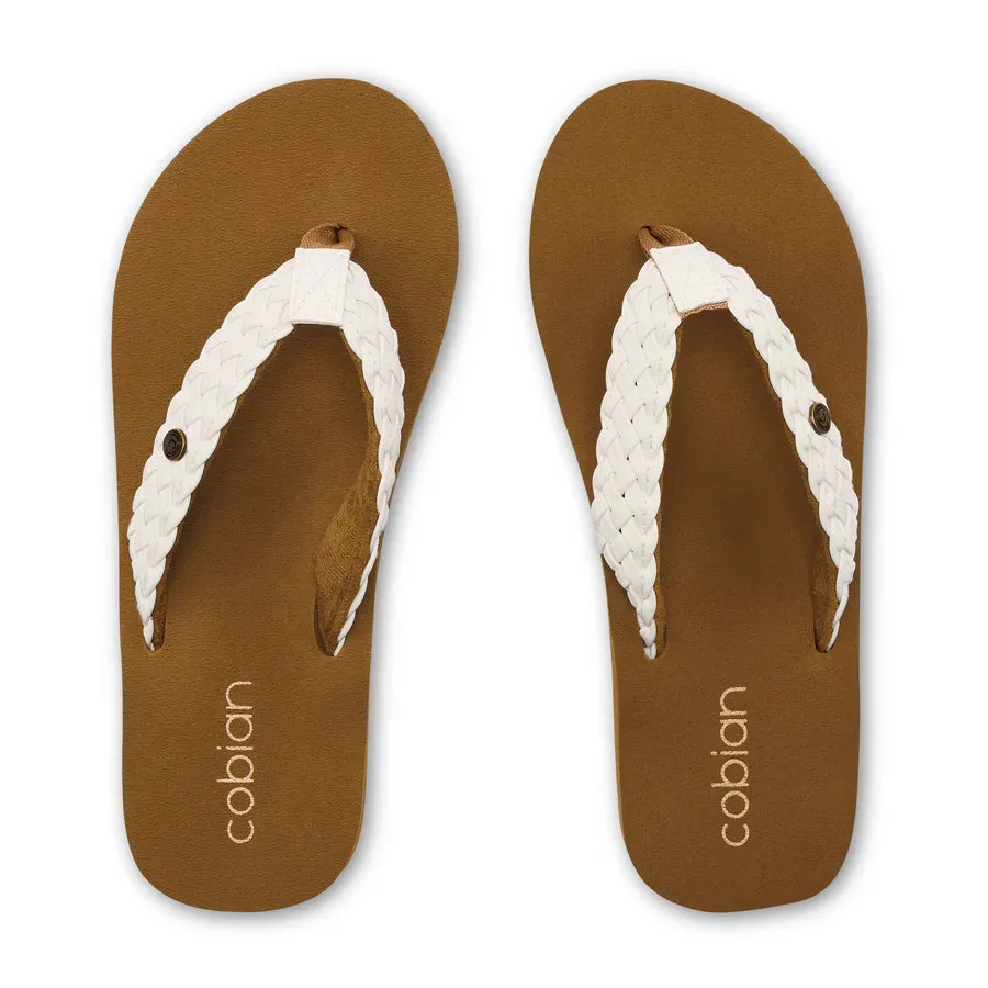 COBIAN BRAIDED BOUNCE WOMENS SANDAL - WHITE
