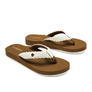 COBIAN BRAIDED BOUNCE WOMENS SANDAL - WHITE