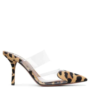 Coeur 90 leopard mule pumps