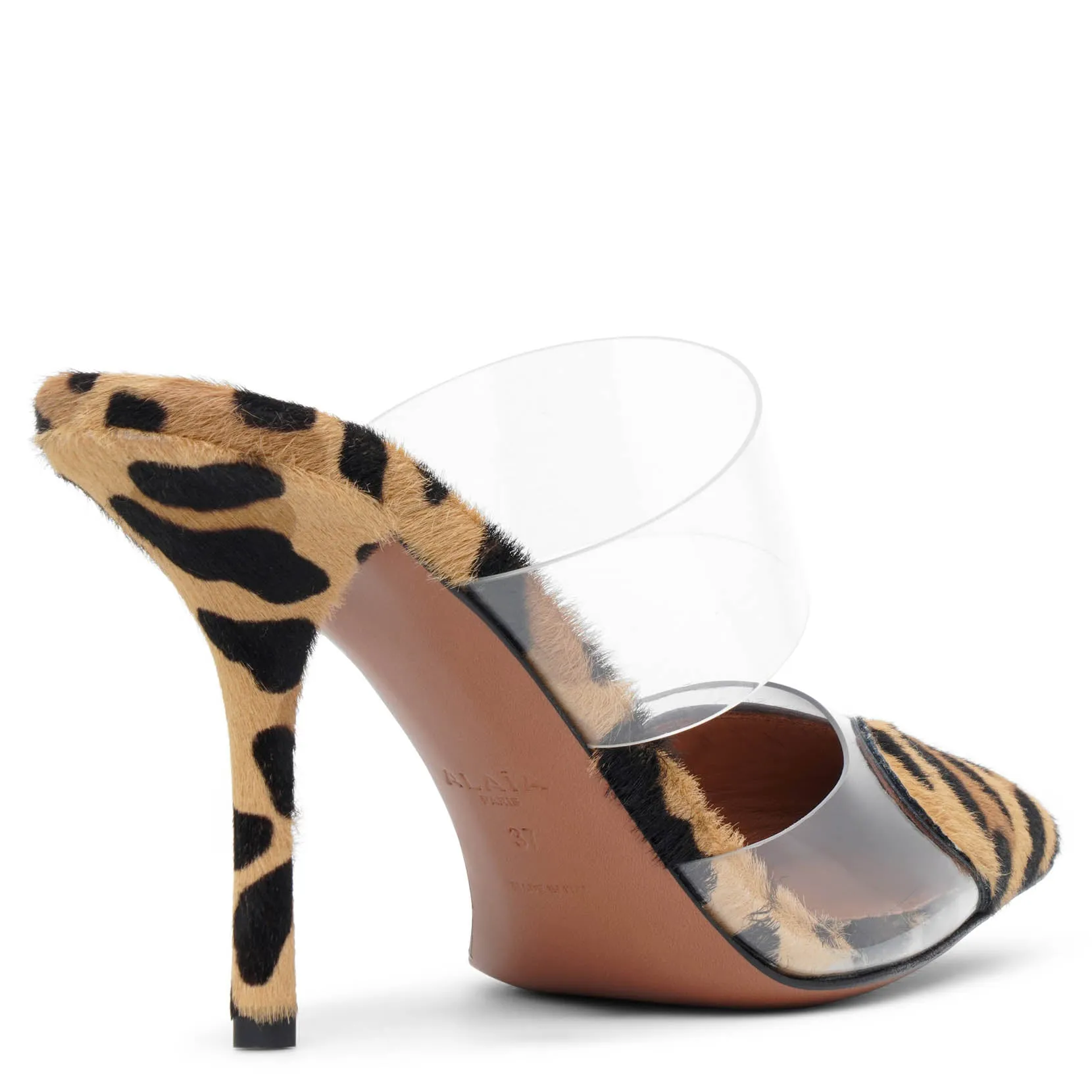 Coeur 90 leopard mule pumps
