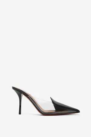 Coeur abstrait patent leather mules