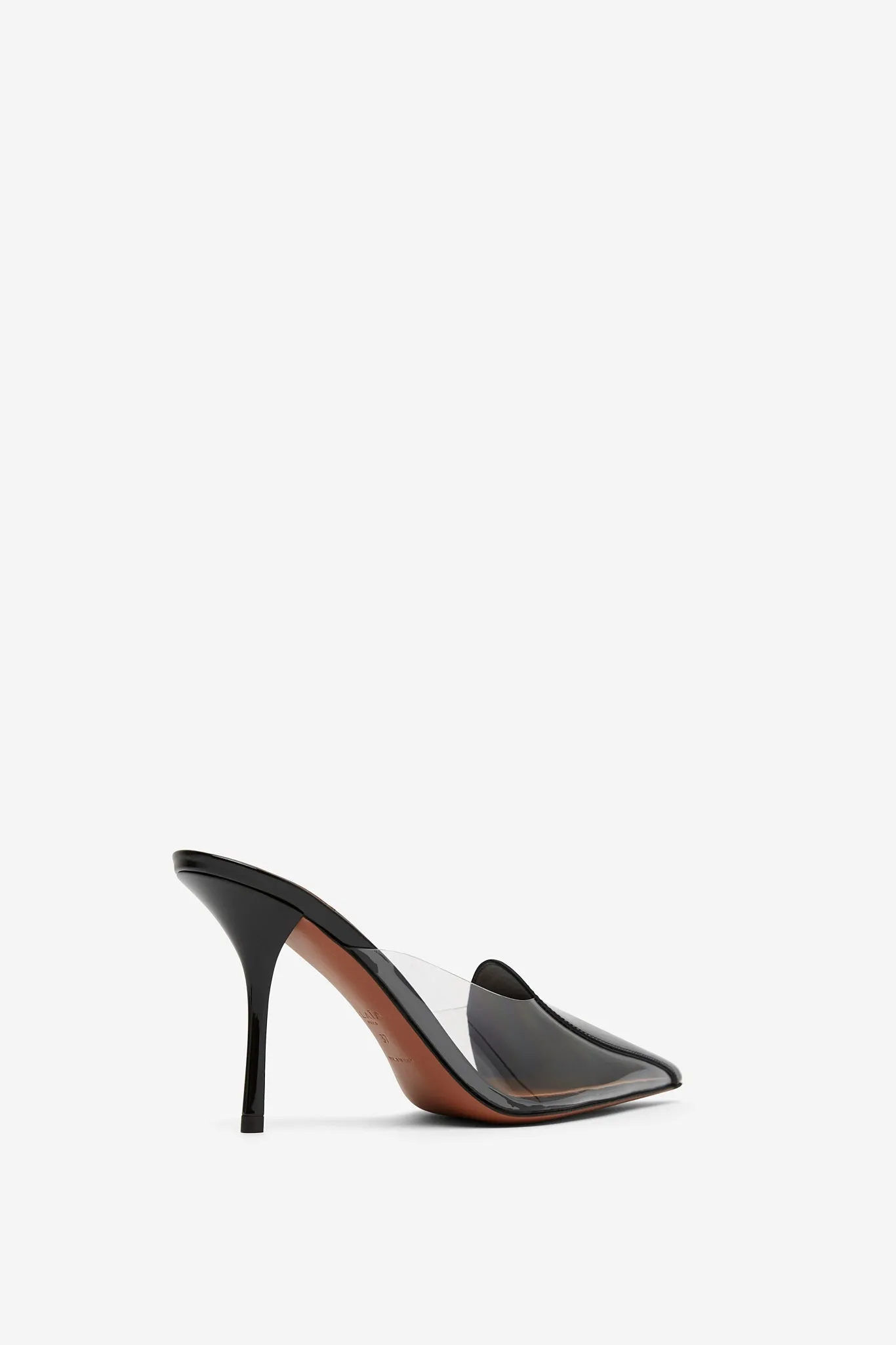 Coeur abstrait patent leather mules
