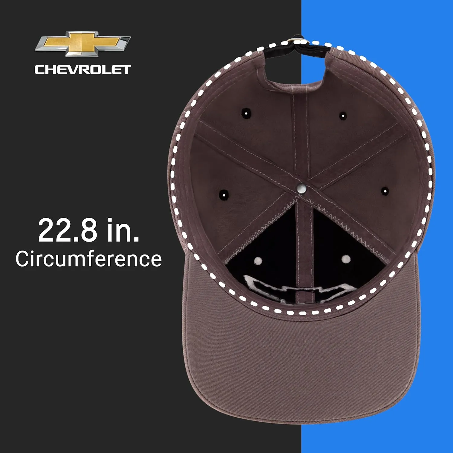 Concept One Chevrolet Dad Hat, Logo Cotton Adjustable Baseball Cap with Curved Brim