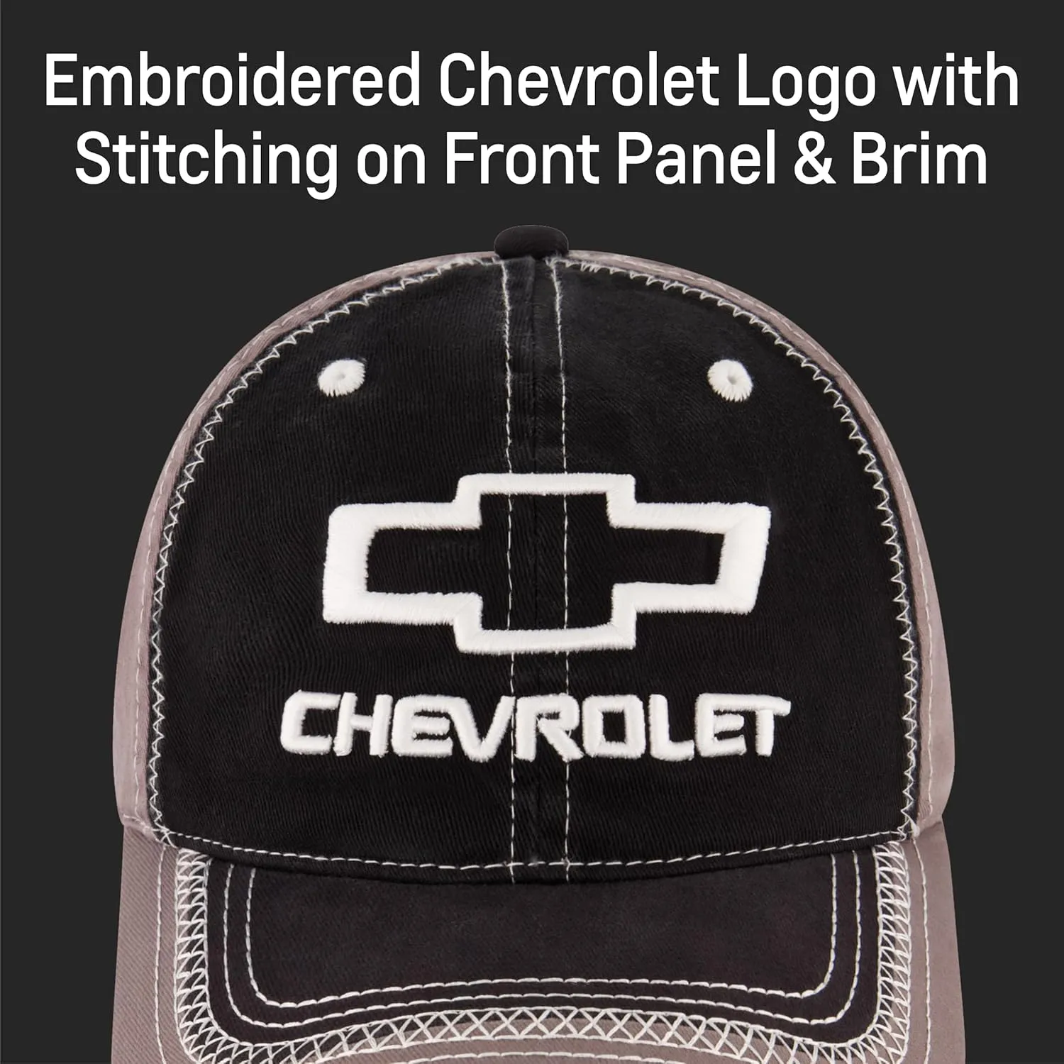 Concept One Chevrolet Dad Hat, Logo Cotton Adjustable Baseball Cap with Curved Brim