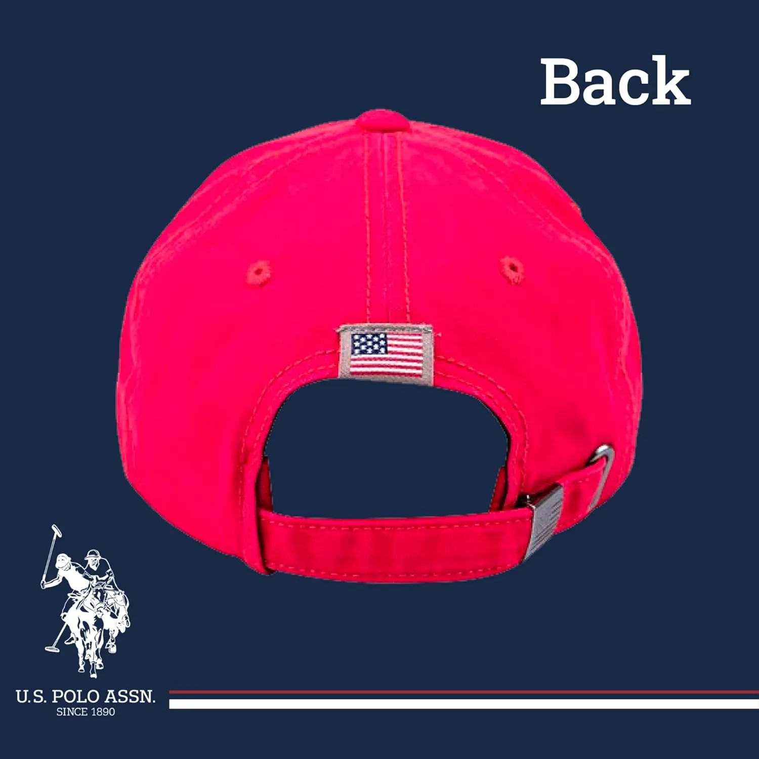 Concept One U.S Polo Assn. Embroidered Pony Horse Logo Since 1890 Adjustable Cotton Baseball Hat with Curved Brim