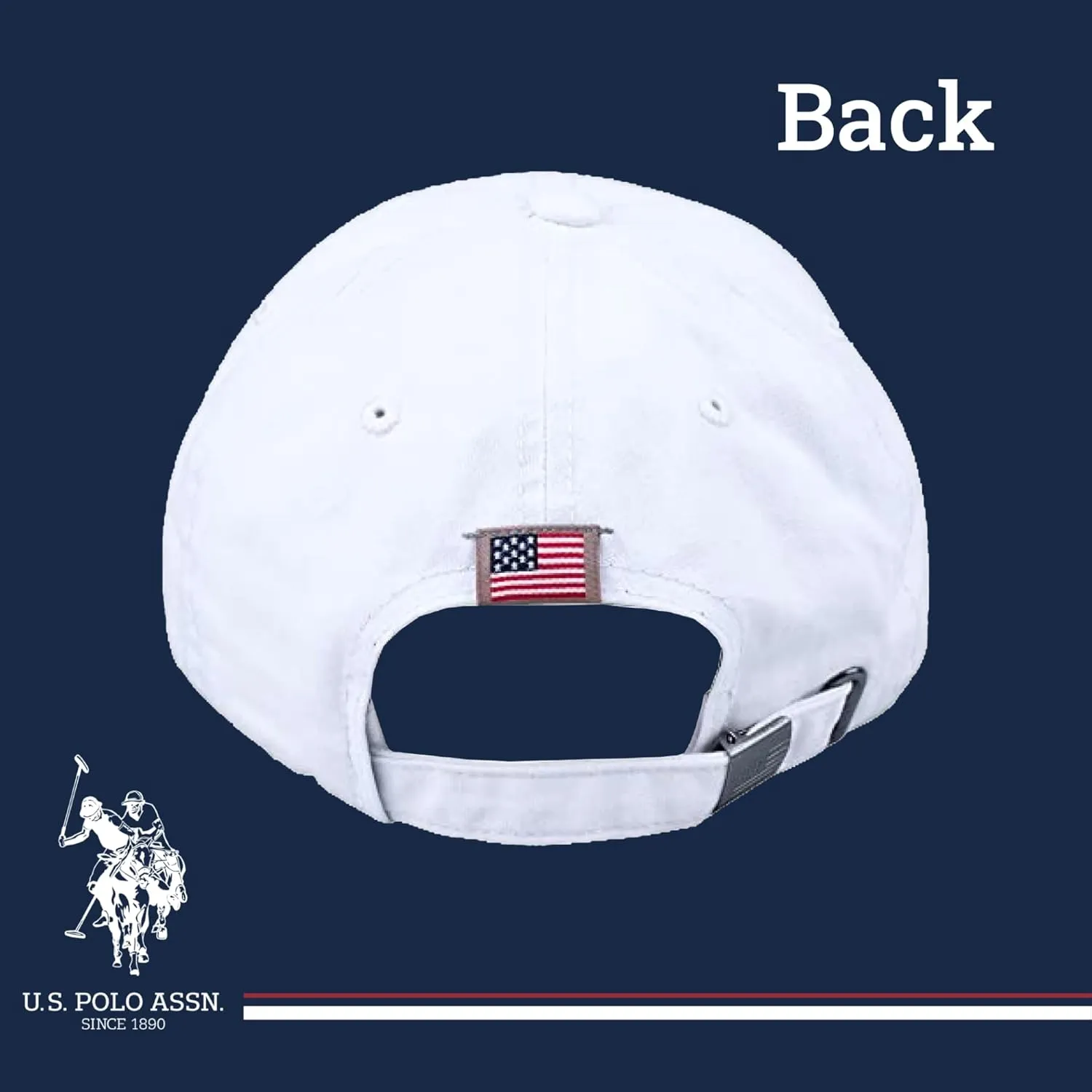 Concept One U.S Polo Assn. Embroidered Pony Horse Logo Since 1890 Adjustable Cotton Baseball Hat with Curved Brim