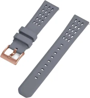 CongYi Porous Structure Quick Release Fluorine Rubber Watch Strap 20mm 22mm New Rubber Watch Band