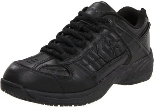 Converse Work Men's SureGrip Plus Athletic Work Shoe Black Leather