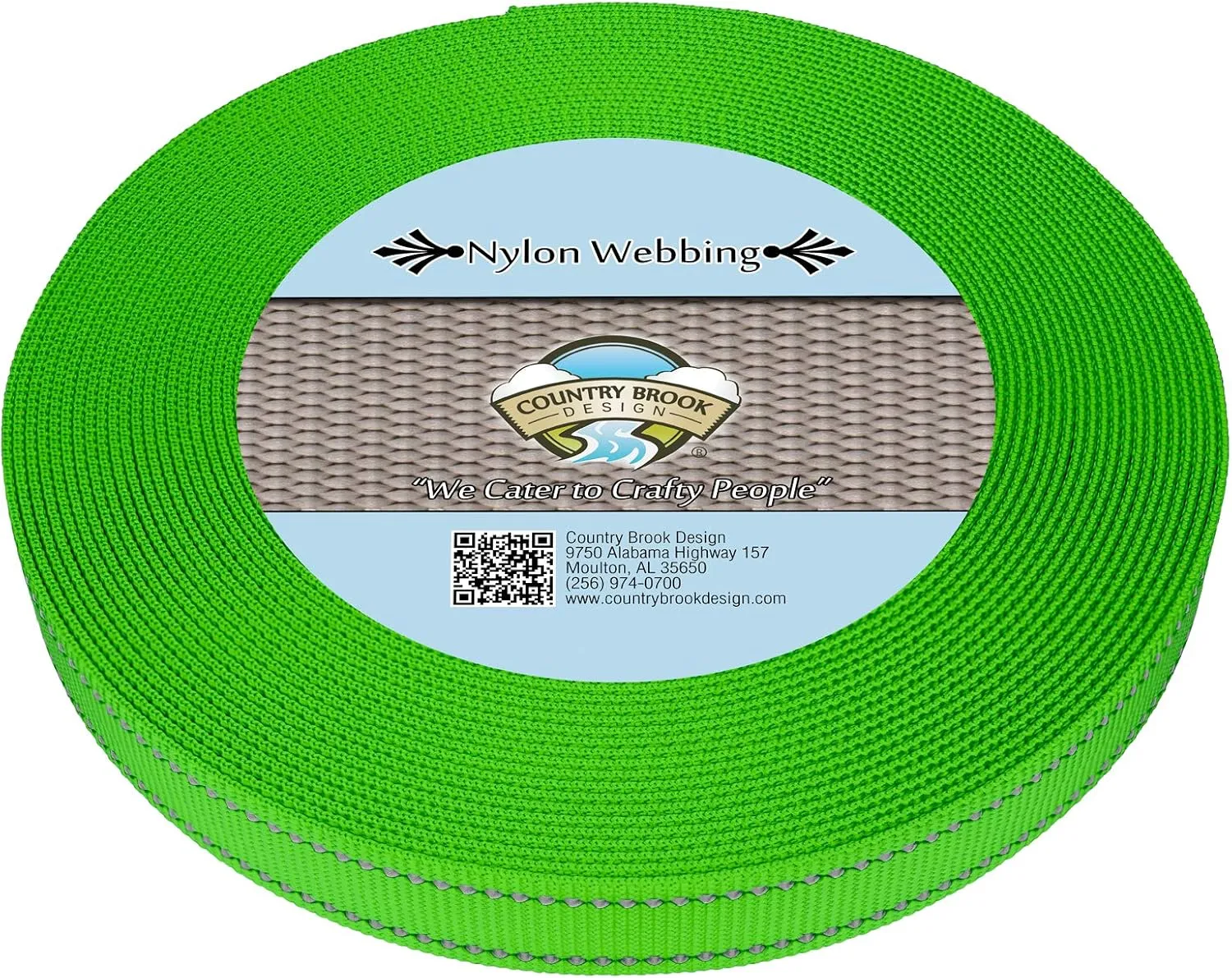 Country Brook Design - Reflective Nylon Webbing (3/4 Inch)