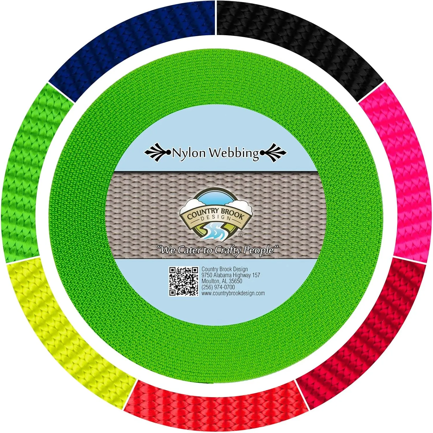 Country Brook Design - Reflective Nylon Webbing (3/4 Inch)