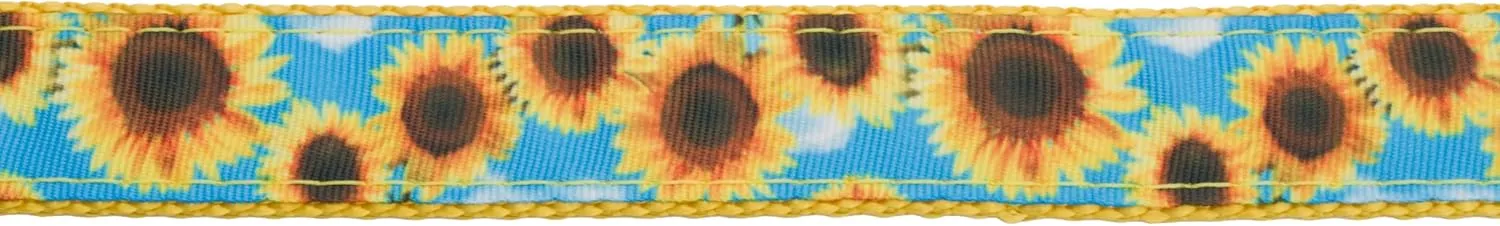 Country Brook Design - Sunflowers Ribbon on Gold Nylon Webbing (1 Inch, 10 Yards)
