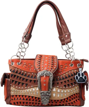 Country Cowgirl Purses for Women Shoulder Bag Western Gifts Flower Buckle Handbag