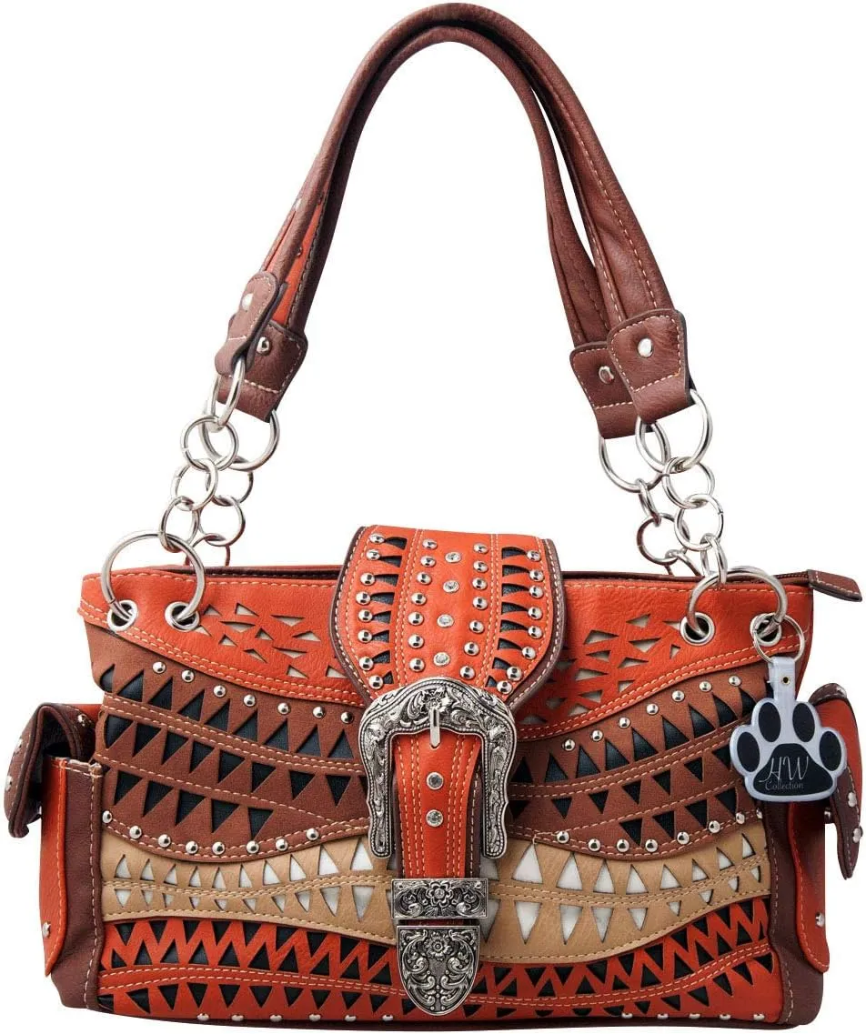 Country Cowgirl Purses for Women Shoulder Bag Western Gifts Flower Buckle Handbag