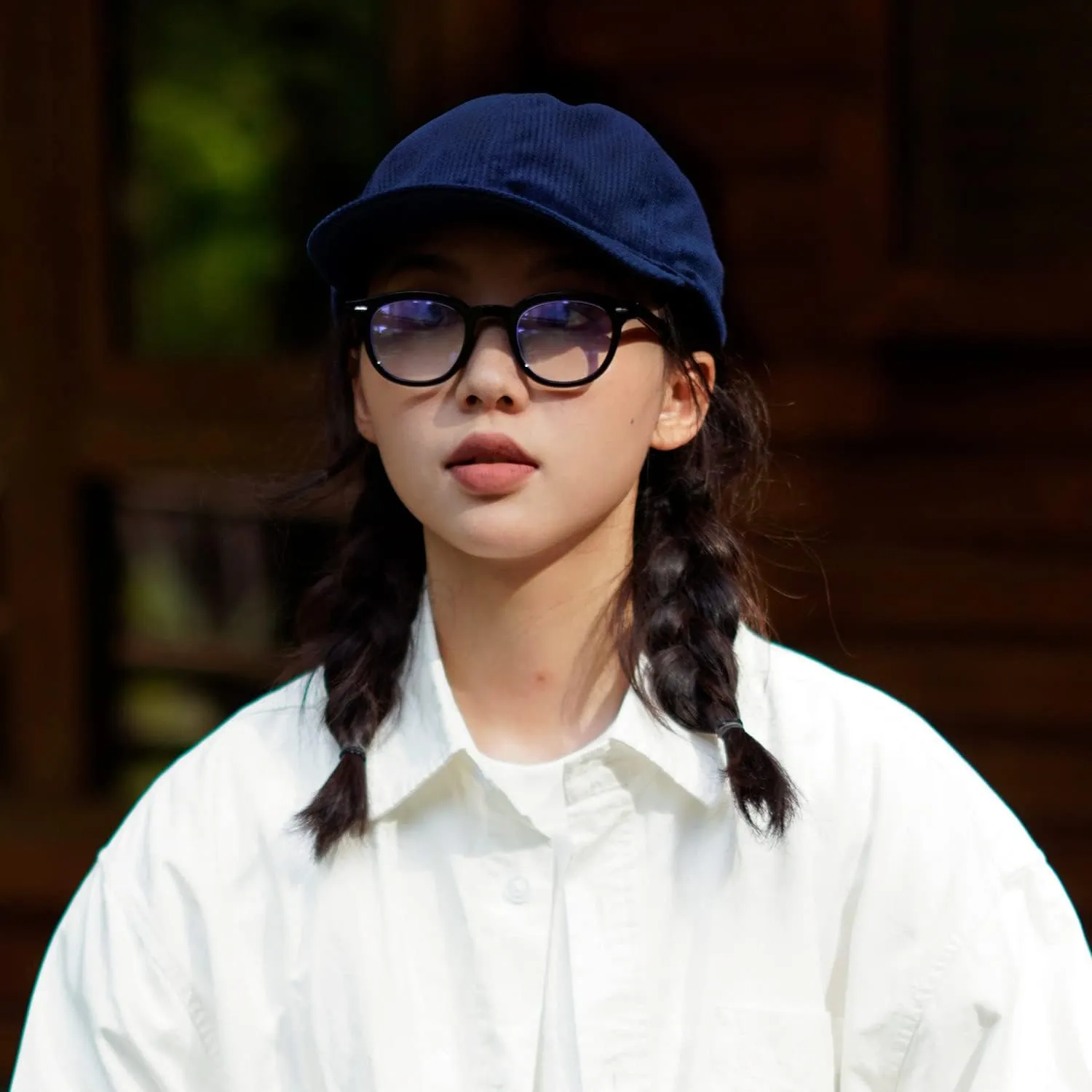 Croogo Flat Bill Cap Classic Corduroy Baseball Cap for Men Women Dad Hat 6 Panel Flat Brimmed Camper Hats Visor Sports Cap
