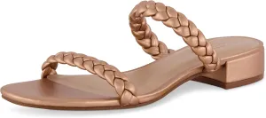 CUSHIONAIRE Women's Neptune braided low block heel sandal  Memory Foam