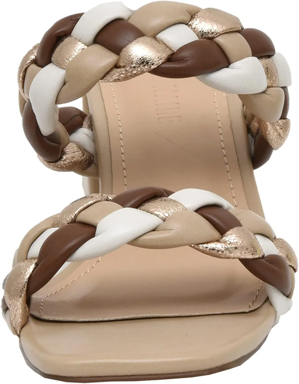 CUSHIONAIRE Women's Onyx braided Heel Sandal  Memory Foam, Wide Widths Available