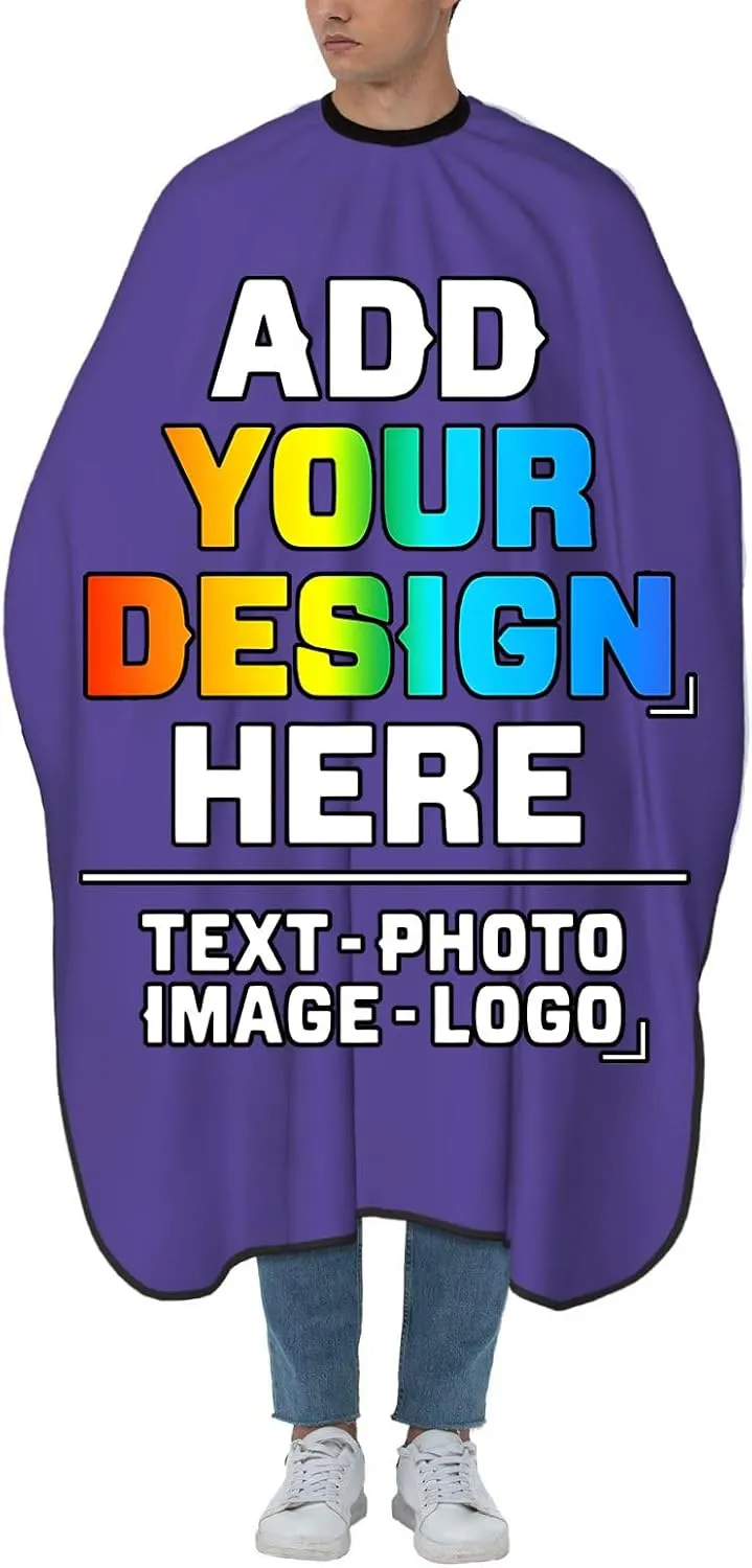 Custom Barber Cape Customize Barber Aprons Personalized Add Your Photo Logo Text Hairdressing Apron for Men or Women