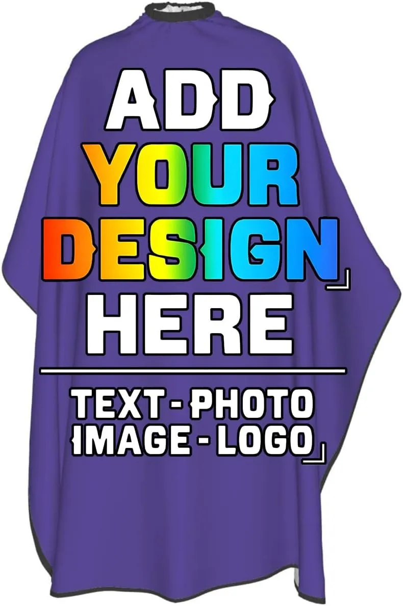 Custom Barber Cape for Kids, Personalized Photo Logo Text Hair Cutting Cape Salon Haircut Kit Hairdressing Apron