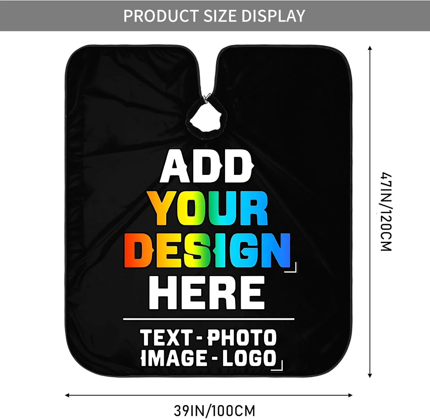 Custom Barber Cape for Kids, Personalized Photo Logo Text Hair Cutting Cape Salon Haircut Kit Hairdressing Apron