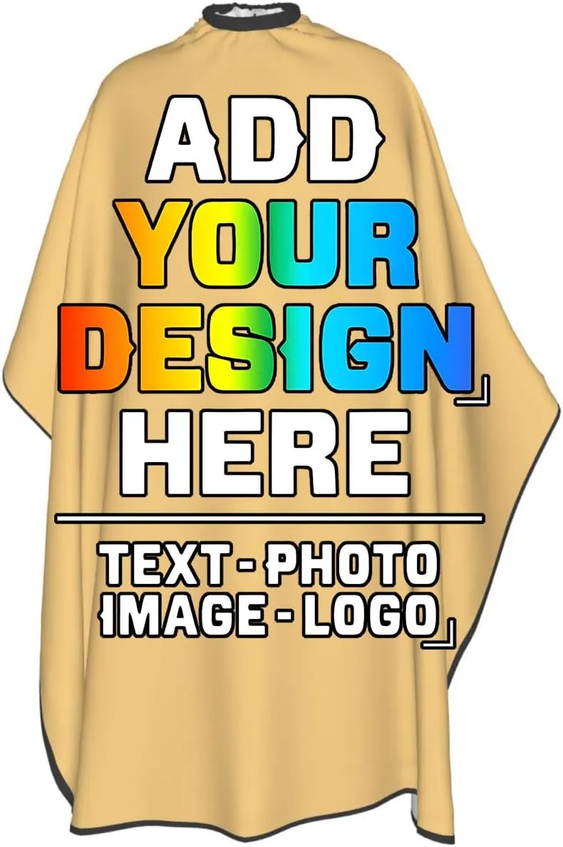 Custom Barber Cape for Kids, Personalized Photo Logo Text Hair Cutting Cape Salon Haircut Kit Hairdressing Apron