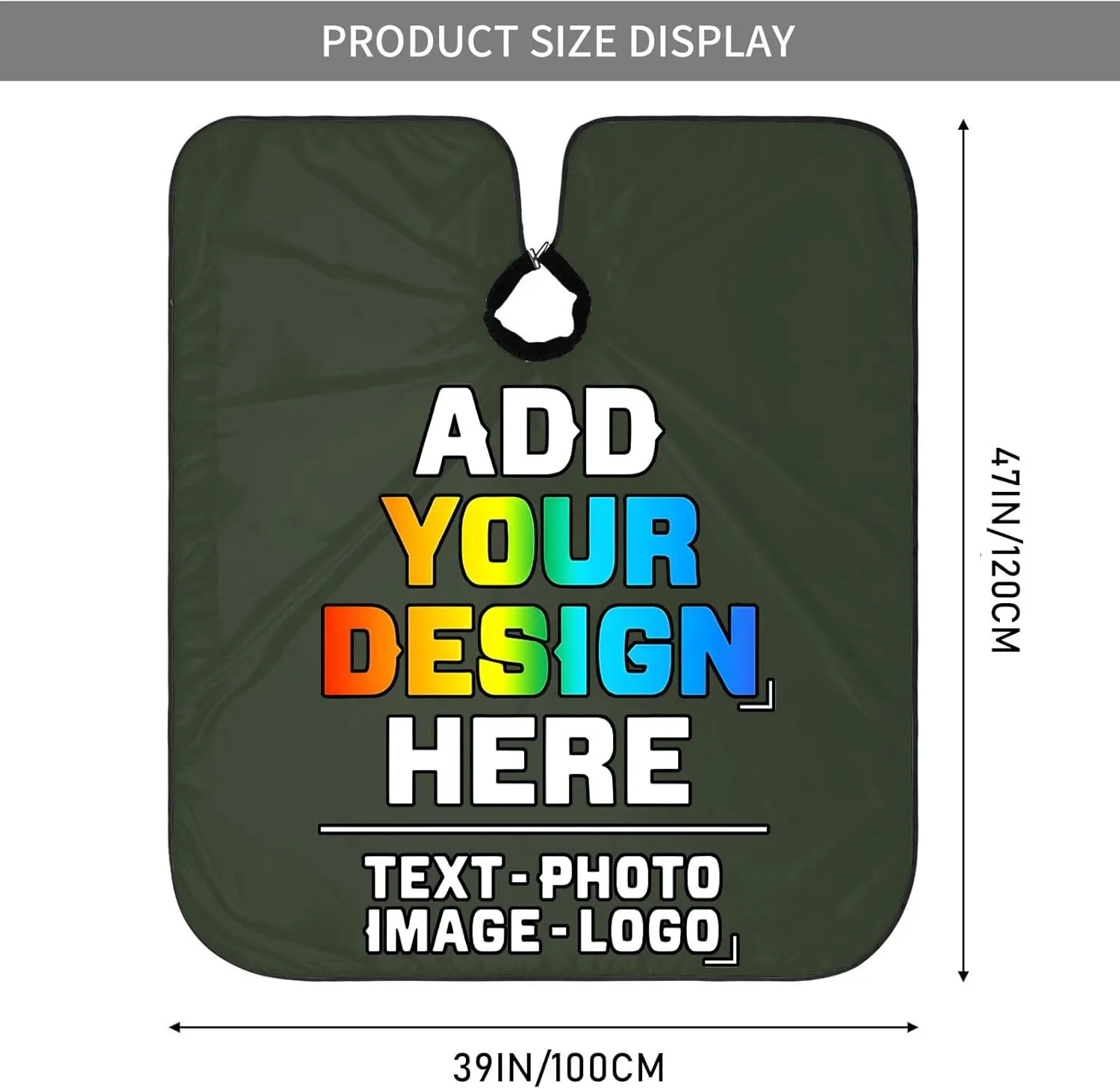 Custom Barber Cape for Kids, Personalized Photo Logo Text Hair Cutting Cape Salon Haircut Kit Hairdressing Apron