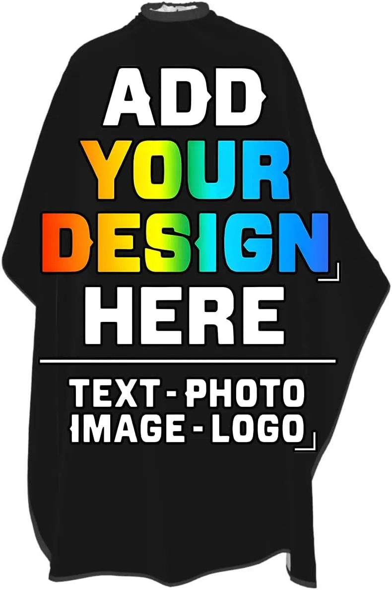 Custom Barber Cape for Kids, Personalized Photo Logo Text Hair Cutting Cape Salon Haircut Kit Hairdressing Apron