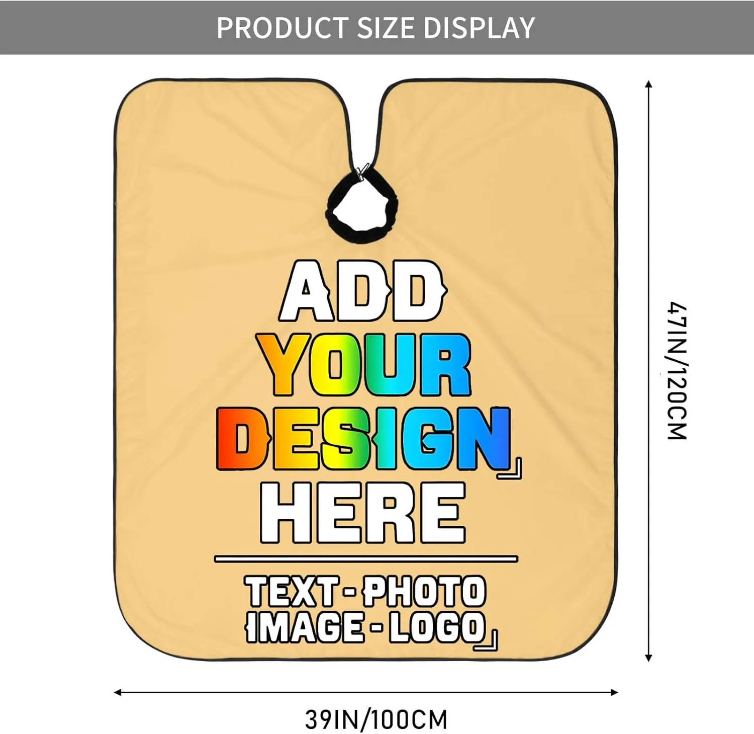 Custom Barber Cape for Kids, Personalized Photo Logo Text Hair Cutting Cape Salon Haircut Kit Hairdressing Apron