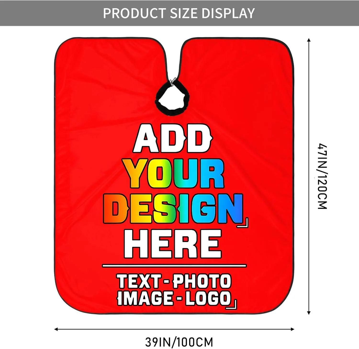 Custom Barber Cape for Kids, Personalized Photo Logo Text Hair Cutting Cape Salon Haircut Kit Hairdressing Apron