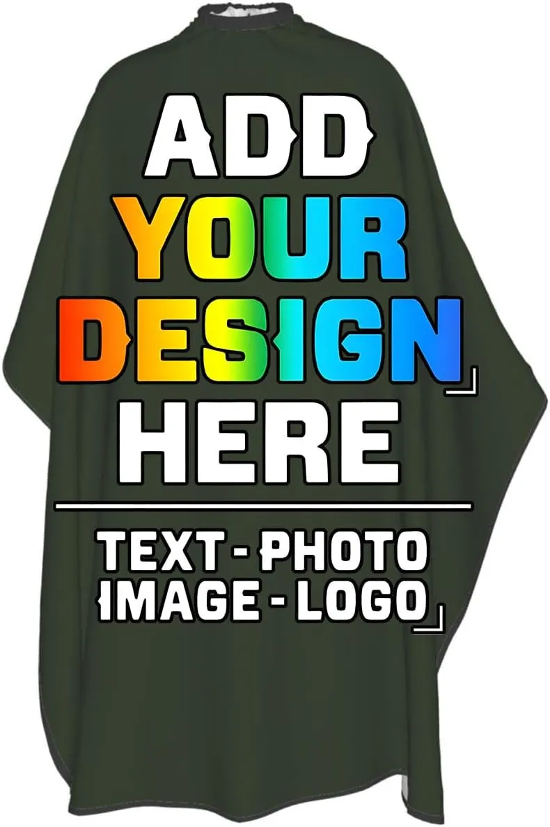 Custom Barber Cape for Kids, Personalized Photo Logo Text Hair Cutting Cape Salon Haircut Kit Hairdressing Apron