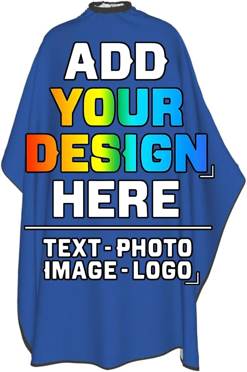 Custom Barber Cape for Kids, Personalized Photo Logo Text Hair Cutting Cape Salon Haircut Kit Hairdressing Apron