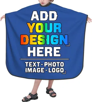Custom Barber Cape for Kids, Personalized Photo Logo Text Hair Cutting Cape Salon Haircut Kit Hairdressing Apron