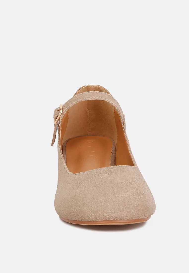 Dallin Suede Block Heel Mary Janes By Ruw