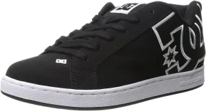 DC Women's Court Graffik Low Top Casual Skate Shoe, White/M Silver, 8.5