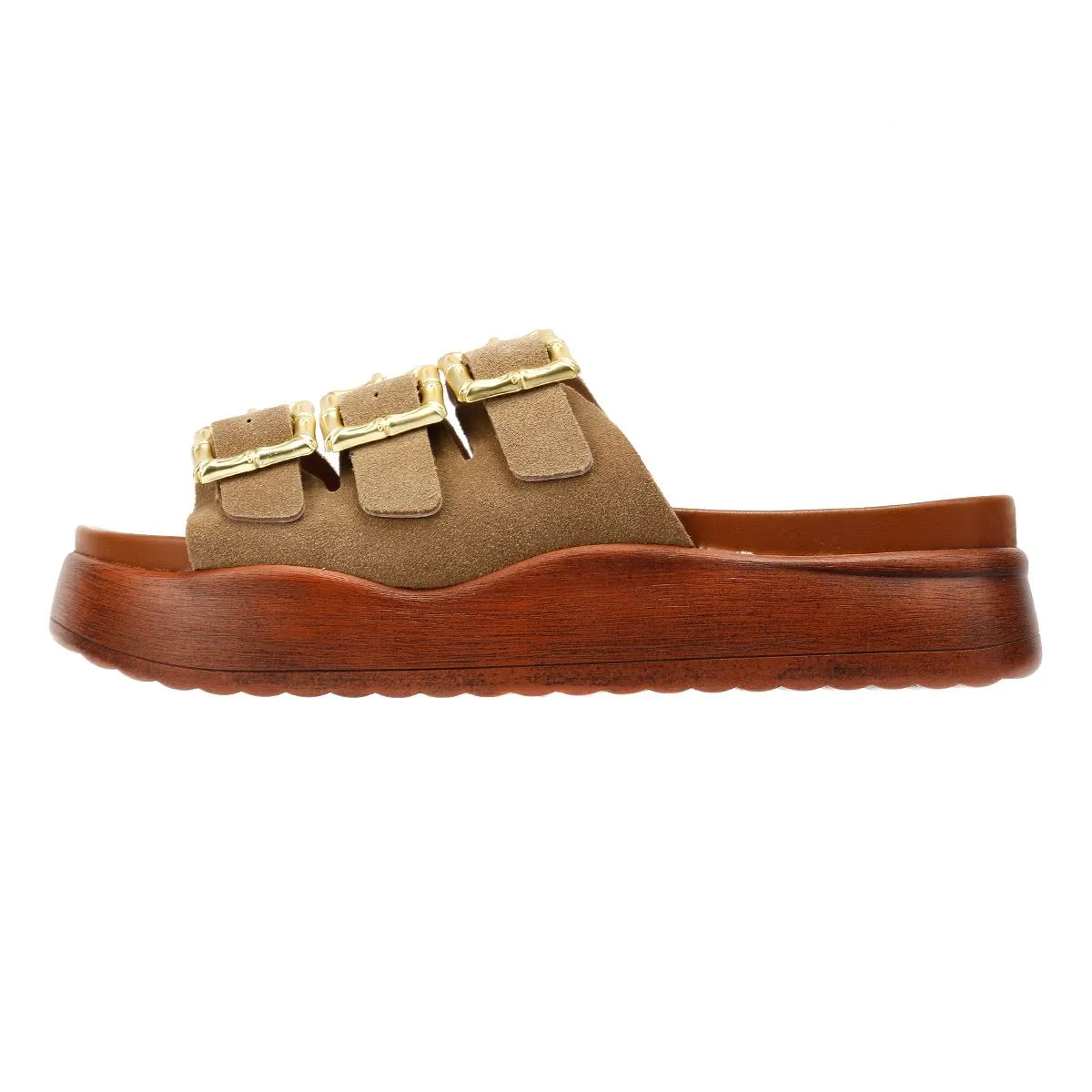 Desert Fleur Gypsum Tennesee Suede Women's Taupe Sandals