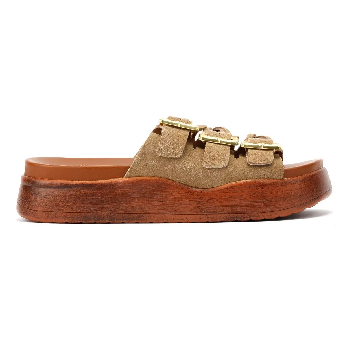 Desert Fleur Gypsum Tennesee Suede Women's Taupe Sandals