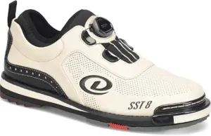 Dexter Mens SST 8 BOA MC Bowling Shoes (for Right and Left Handed Bowlers. Men's Shoe Sizing) - Parchment/Black 13