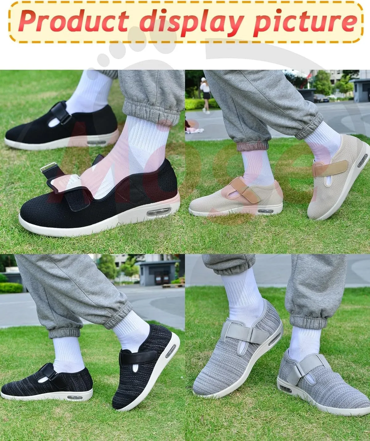 Diabetic Shoes for Men for Swollen Feet Women Elderly Seniors Walking Wide Width for Neuropathy Shoes