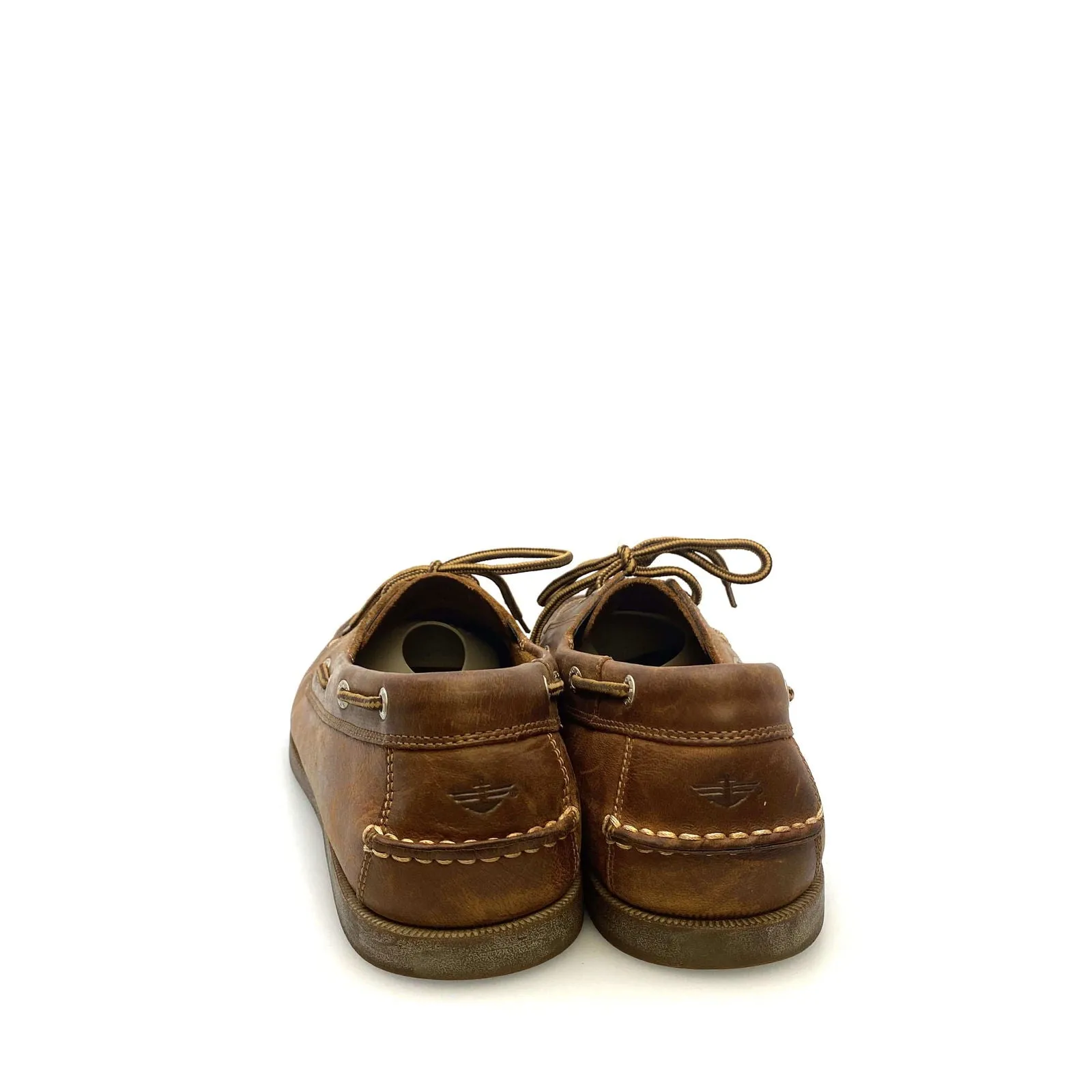 Dockers Mens Size 13M Brown Leather Castaway Lace-Up Boat Shoes