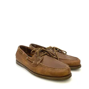 Dockers Mens Size 13M Brown Leather Castaway Lace-Up Boat Shoes