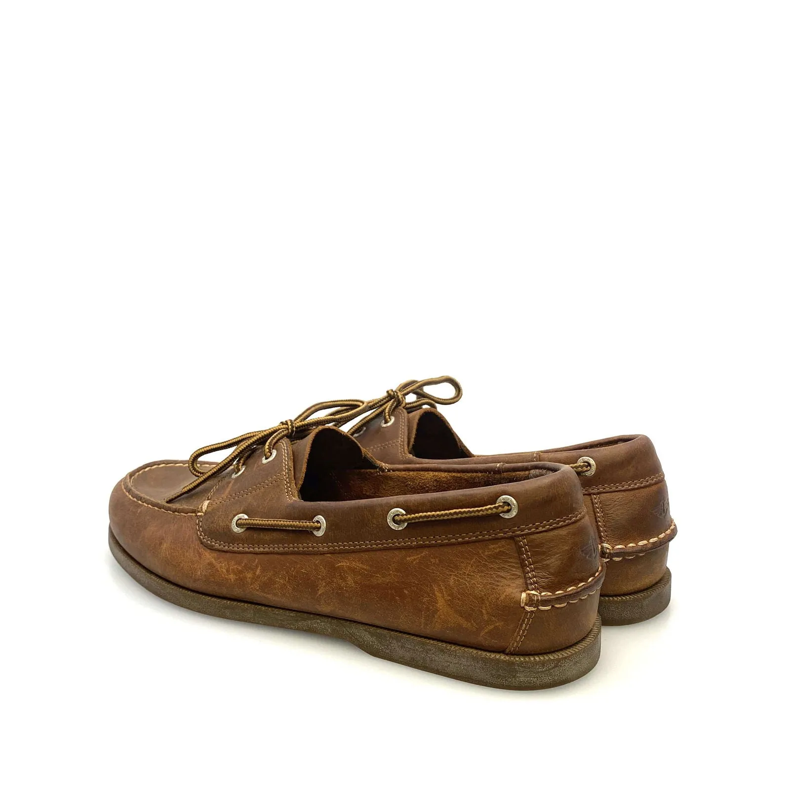 Dockers Mens Size 13M Brown Leather Castaway Lace-Up Boat Shoes